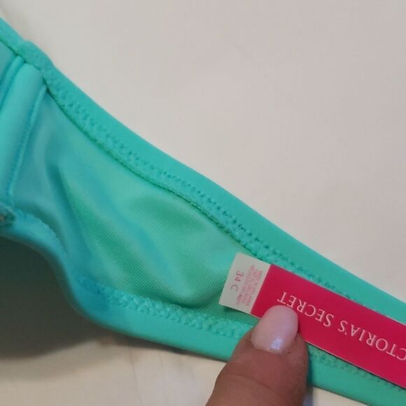 Victoria Secret turquoise bikini top - Picture 2 of 5